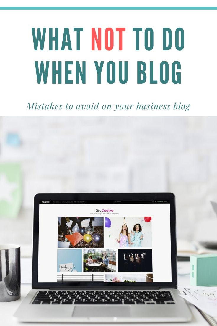 Are you making these five easy blogging mistakes in your business? Fear not! This post talks you through good practice in blogging for businesses #blogging #blogger #blogtips #mistakes #howto #guide #blog 